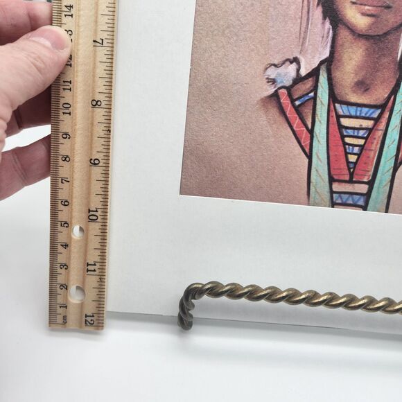 Vintage Gerda Christoffersen NATIVE AMERICAN Man Screen Print - Picture 3 of 6